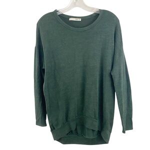 Wilfred Free Green Lightweight Crewneck Sweater XXS Soft Knit Minimalist Basic